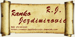 Ranko Jezdimirović vizit kartica